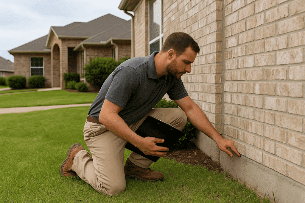 Termite inspection Bedford TX exterior foundation check