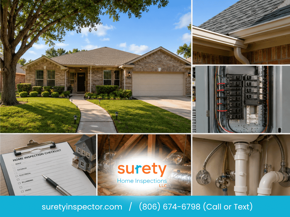 Home inspection in Bedford TX covering the roof, electrical panel, attic, plumbing, and other major home systems